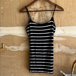 Black and White Striped Women's Top size S